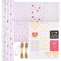 Pink Бумага для вырезок, с веревкой и наклейкой, розовые, 141~701x121~496x0.1 мм