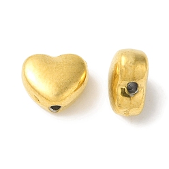 Золотой 304 из нержавеющей стали бусы, сердце, золотые, 6x7x4 мм, отверстие : 1 мм