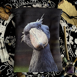 Птица Бархатные мешочки с животным принтом и шнурком для хранения ювелирных изделий, прямоугольные сумки для драгоценностей, для хранения ювелирных изделий, птица, 18x13 см