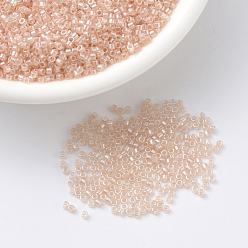 (DB1479) Прозрачный Бледно-персиковый Блеск Бусины miyuki delica, цилиндр, японский бисер, 11/0, (дБ 1479) прозрачный бледно-персиковый блеск, 1.3x1.6 мм, отверстия: 0.8 мм, около 10000 шт / мешок, 50 г / мешок