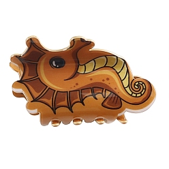 Sea Horse Заколки для волос из пвх, мультяшные аксессуары для волос, морской конек, 84x52x52 мм