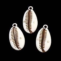 Shell Shape Подвески из непрозрачного акрила, окрашенные распылением, имитация оболочки, подвески в форме ракушек, 32x17x14 мм, отверстие : 2 мм, Около 135 шт / 500 г