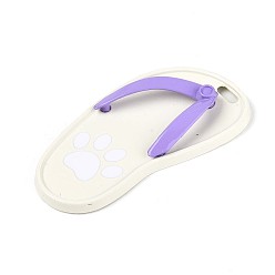 Белый Спрей окрашены сплава большие кулоны, тапочка с рисунком в виде лапы, без кадмия, без никеля и без свинца, белые, 60x30x8 мм, отверстие : 7x3 мм