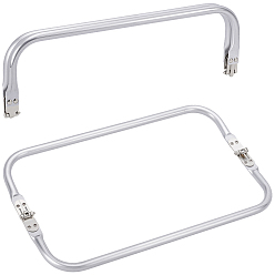Серебро 2шт алюминиевая ручка для сумки, аксессуары для замены сумок, серебряные, 9.5x30x2 см