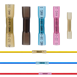 (52) Непрозрачная лаванда 160шт. 5 цвета BHT медные водонепроницаемые электрические клеммы для соединения проводов, полиэтиленовые термоусадочные соединители проводов, разноцветные, 25.5~41x4.5~8 мм, отверстие : 4~7.5 мм