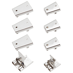 Платина 8 шт. 2 стили железная застежка-слайдер для галстука-боло, для изготовления боло галстуков, платина, 24~30x19~25x7.5~9 мм, отверстие : 2.5 мм, внутренний диаметр: 2~4x13.5~20 мм, 4 шт / стиль