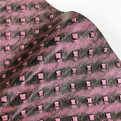 Бледно-фиолетовый Красный Ткань из искусственной кожи с тиснением и квадратным узором, для поделок из кожи, аксессуары для изготовления сумок, бледно-фиолетовый красный, 30x135 см