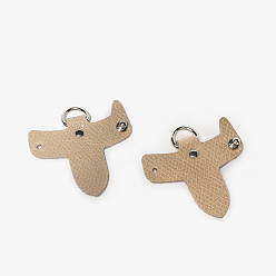 Цвет Древесины Кожаная неповрежденная сумка с разъемом для d-образного кольца, съемная крышка ручки сумки без перфорации для добавления плечевого ремня сумки через плечо, деревесиные, 6x7 см