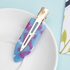 Васильковый Заколки из кожи аллигатора из ацетата целлюлозы, аксессуары для волос для женщин и девочек, васильковый, 67x19 мм