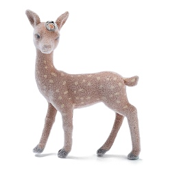 Другие Кулоны из флокированной смолы, с железной платиной петлей, пятнистый олень, 49x36x8.5 мм, отверстие : 2 мм