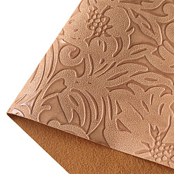 Сэнди Коричневый Ткань из искусственной кожи с тиснением цветочного узора, для поделок из кожи, аксессуары для изготовления сумок, песчаный коричневый, 30x135 см