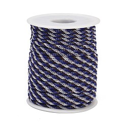 Синий Нейлоновые нити, Миланские шнуры / витые шнуры, синие, 3 мм, около 21.87 ярдов (20 м) / рулон