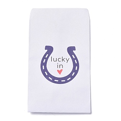 Лошадь Крафт-бумажные пакеты, подарочные пакеты, прямоугольные, подкова, 12.5x7.15x0.03 см