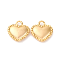 Настоящее золото 18K Латунные подвески, сердце прелести, долговечный, без никеля , реальный 18 k позолоченный, 13.5x13x3.5 мм, отверстие : 2.1 мм