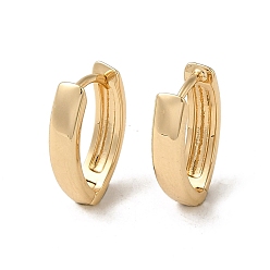 Light Gold Латунные серьги обруча, золотой свет, 15.5x3.5 мм