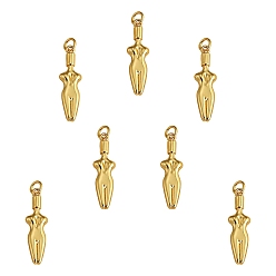 Echt 18 k vergoldet 10Stück Messinganhänger, mit Ringe springen, langlebig überzogen, Körper, echt 18 k vergoldet, 27x8x3 mm, Bohrung: 3.5 mm