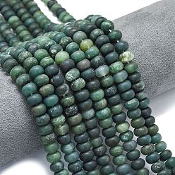 Мосс Агат Природные моховой агат бисер нитей, матовые, рондель, 8x5 мм, отверстие : 1.4 мм, около 73~75 шт / нитка, 14.96~15.16 дюйм (38~38.5 см)