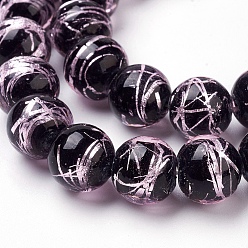 чертополох Серебряная фольга из фольги, круглые, чертополох, 12 мм, отверстие : 2 мм, 30 шт / нитка, 13.58 дюйм