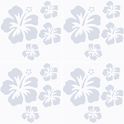 Plata Pegatinas autoadhesivas para coche con motivos de mascotas, Calcomanías decorativas impermeables florales para coche para decoración de coche., plata, 150x150x0.2 mm