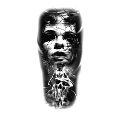 Spider Хэллоуин съемные временные татуировки бумажные наклейки, чёрные, паук, 21x11.4 см