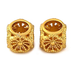 Золотой Латунные распорные баэды, долговечный, кубические, золотые, 6x6x6 мм, отверстие : 3.7 мм