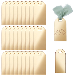 Золотистый Подвесные акриловые таблички для свадебного торжества в виде арки, золотые, 89.5x44.5x3 мм, отверстие : 14x7.5 мм