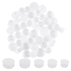 Rauch weiss 50Stück 5Stile Kunststoff-Flaschenverschlüsse, für Flasche, Kolumne, Rauch weiss, 18.5~24.5x10~15 mm, 10 Stück / Stil