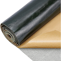 Dark Olive Green Self-adhesive PVC Leather, Sofa Patches, Car Seat, Bed Leather Repair Subsidies, Dark Olive Green, 137.6x30.2x0.1cm