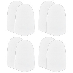 Blanco Pegatinas antideslizantes de poliéster para la suela, agarres para la suela de los zapatos de bolos, blanco, 220x130x0.8 mm