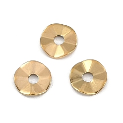 Золотой Ионное покрытие (ip) 304 брелоки из нержавеющей стали, плоский круглый шарм, золотые, 7x1 мм, отверстие : 1.8 мм