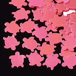 Светло-Вишневый Аксессуары для орнаментов, пластиковые пайетки / блестки из пвх, черепаха, светло-вишневый, 8x7x0.3 мм, около 25000 шт / 500 г
