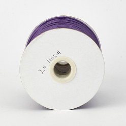 Purple Eco-Friendly Korean Waxed Polyester Cord, Purple, 1mm, about 169.51~174.98 Yards(155~160m)/Roll
