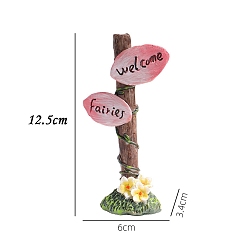 Дерево Миниатюрные украшения из смолы, аксессуары для кукольного домика с микро-ландшафтом, притворяясь опорными украшениями, дерево, 60x34x125 мм