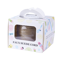 Светло-коричневый Экологичный шнур из искусственной замши, искусственная замшевая кружева, с блеском порошок, загар, 2.7x1.4 мм
