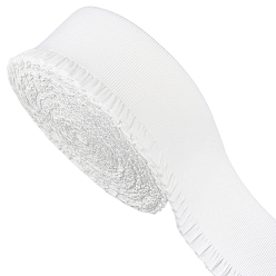 Белый 9.4 ярдов полиэстеровых кружевных лент, аксессуар для одежды, белые, 2-3/8 дюйм (60 мм)