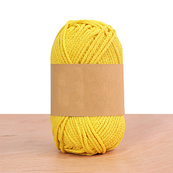 Золотистый Хлопчатобумажные нити, для вязания крючком принадлежности, золотые, 2 мм, около 92.96 ярдов (85 м) / моток
