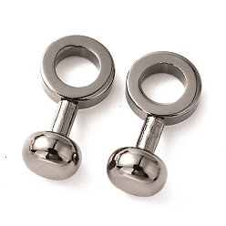 Черный Цвет Металла Латунные застежки для сумок своими руками, для лямки, обвязочные сумки аксессуары, металлический черный , 2.05x1.05x0.8 см, Внутренний диаметр: 0.6 cm