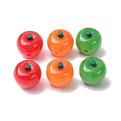 (52) Непрозрачная лаванда Непрозрачные шарики cmолы, яблоко, разноцветные, 16x16 мм, отверстие : 2.5 мм