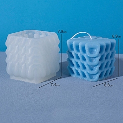 Белый Нестандартные формы для свечей из пищевого силикона своими руками, для изготовления свечей, белые, 74x74x79 мм