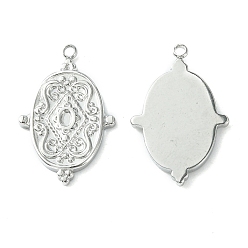 Нержавеющая Сталь Цвет Не тускнеет 304 подвеска из нержавеющей стали кабошон, овальные, цвет нержавеющей стали, лоток : 1.8x1.2 мм, 22.5x14.5x2 мм, отверстие : 1.4 мм