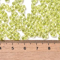 Light Khaki Baking Glass Seed Beads, Peanut, Light Khaki, 5.5~6x3~3.5x3mm, Hole: 1~1.2mm