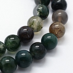 Indian Agate Natural Indian Agate Beads Strands, Round, 8mm, Hole: 0.8mm, about 45pcs/strand,  14.96 inch(38cm)