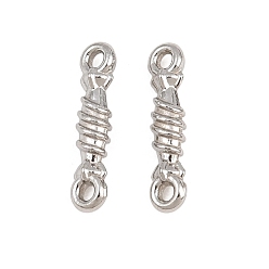 Stainless Steel Color 304 Stainless Steel Connector Charms, Twist Links, Stainless Steel Color, 12x3x2.5mm, Hole: 0.9mm