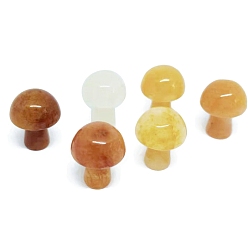 Топаз Нефрит Фигурки целебных грибов из натурального топаза и нефрита, Украшения из камня с энергией Рейки, 20 мм