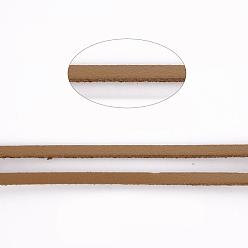 Sienna Suede Cords, Faux Suede Lace, with Imitation Leather, Camel, 3x1mm