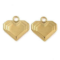 Настоящее золото 14K Ионное покрытие (ip) 304 подвески из нержавеющей стали, шарма сердца, реальный 14 k позолоченный, 15.5x15x2.5 мм, отверстие : 2.5 мм