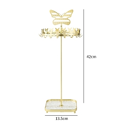 Золотистый Съемный дисплей с железными украшениями, акриловый лоток, бабочка, золотые, 135x42 см