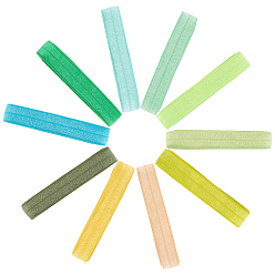 (52) Непрозрачная лаванда 30m 10 цвета плоский полиэстеровый эластичный шнур, резинкой, аксессуары для одежды, с 10 металлическими стяжками из металлической проволоки, разноцветные, 15 мм, о 3м / цвет