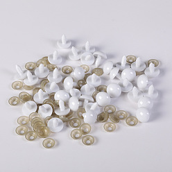 Белый Пластиковый безопасный глазок для корабля, с распоркой, для поделок куклы игрушки кукольные плюшевые животные изготовление, полукруглый, белые, 26 мм