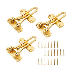 Light Gold Дверной замок из цинкового сплава, противоугонная застежка, аксессуары для задней блокировки, золотой свет, 100x63x21 мм, отверстие : 4.5 мм